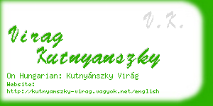 virag kutnyanszky business card