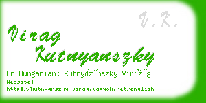 virag kutnyanszky business card